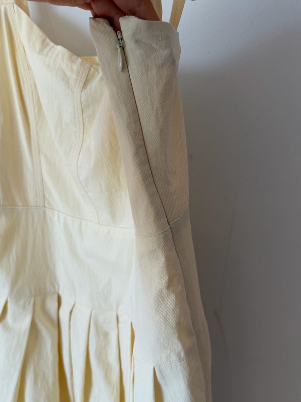 J. Crew Pleated Drop-Waist Dress in Crinkle Cotton Blend - Picture 6 of 12